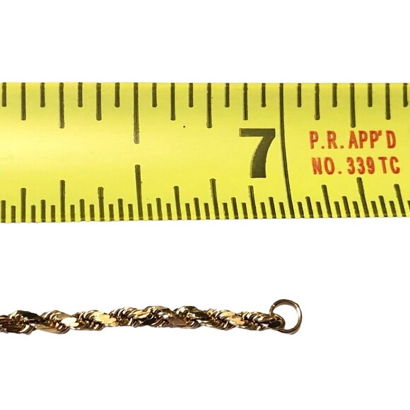 Authentic ORO 14K Solid Yellow Gold Bracelet Rope OR 1 gram NOT SCRAP - Picture 7 of 11